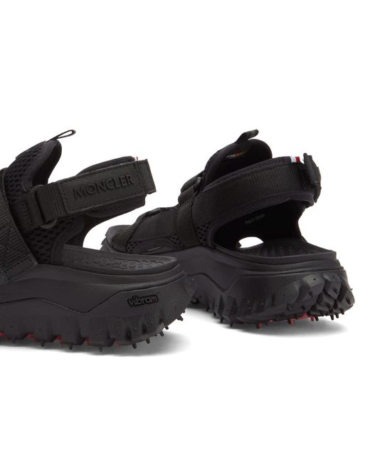 Moncler Black Trailgrip Vela Sandals