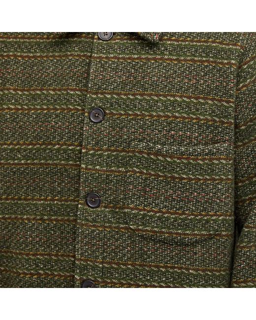 Universal Works Green Rug Stripe Field Jacket for men