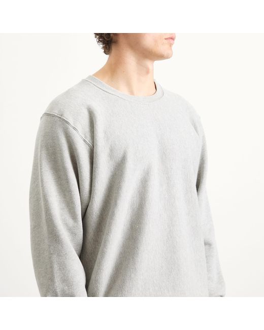 Les Tien Gray Heavyweight Crop Crew for men