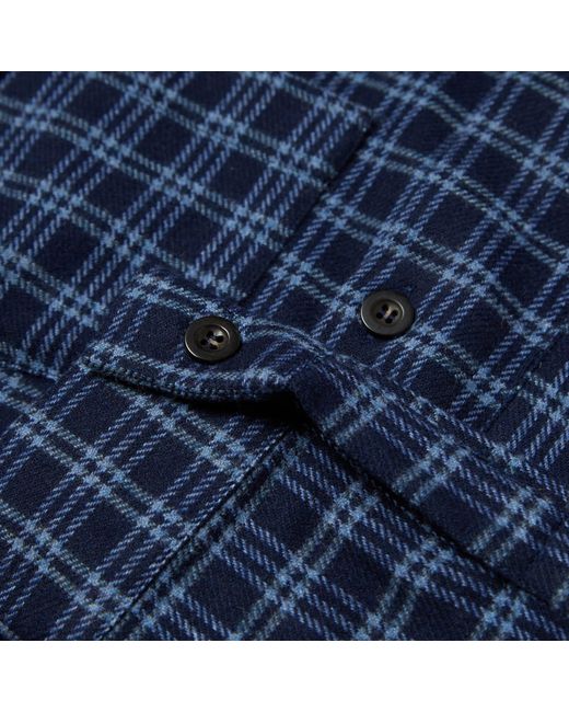 A.P.C. Blue Joe Check Overshirt for men
