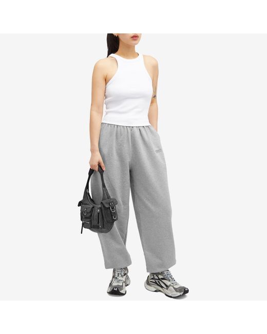 Vetements Gray Embroidered Logo Sweatpants