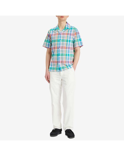Dubbleware Blue Quincy Madras Vacation Shirt for men