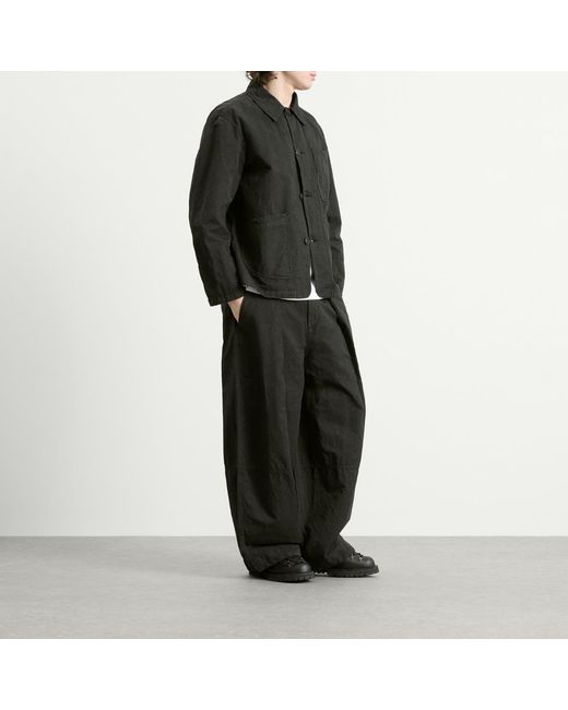 YMC Black Garment Dyed Construction Jacket for men