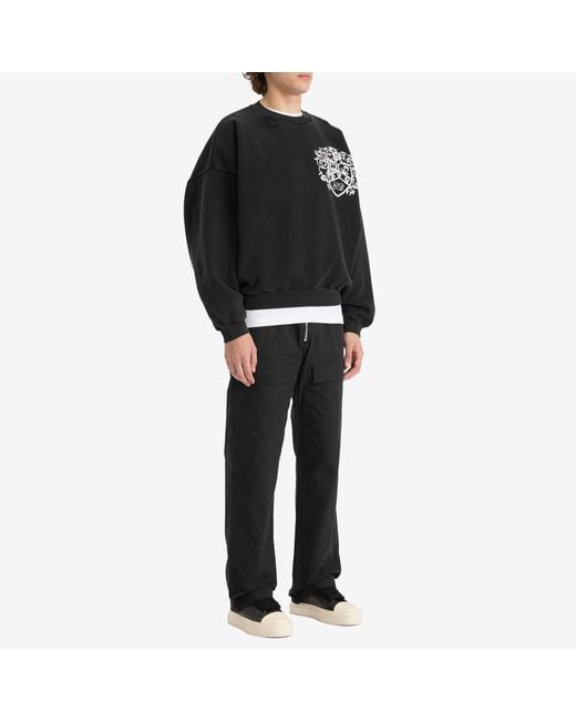 Cole Buxton Black Collegiate Crest Sweatshirt for men