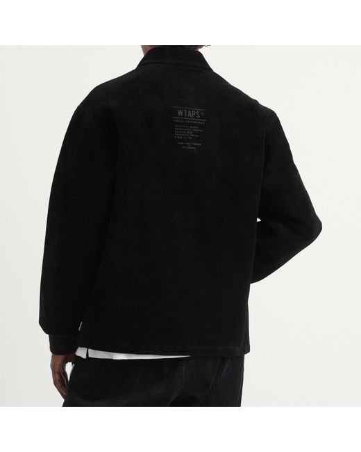 (w)taps Black Synthetic Suede Chief Jacket for men