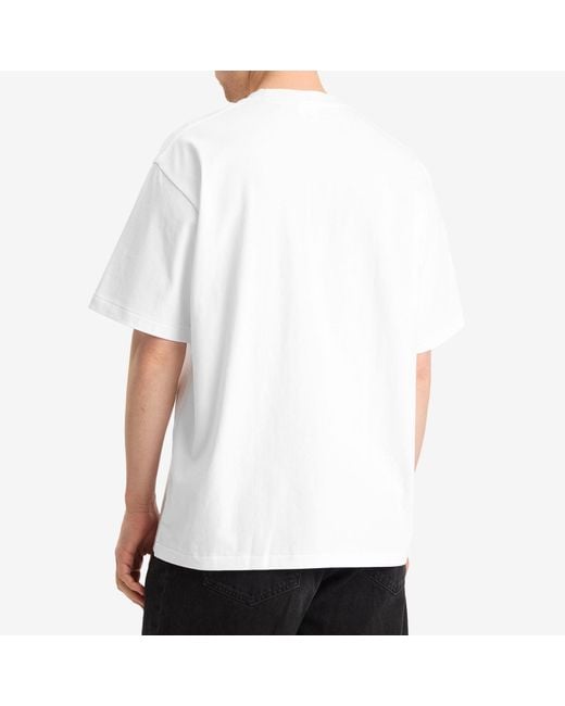 A Bathing Ape White Graffiti Logo Relaxed Fit Tee for men