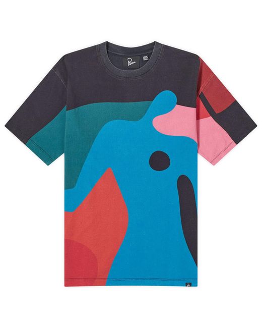 by Parra Blue Big Ghost Cave T-Shirt for men
