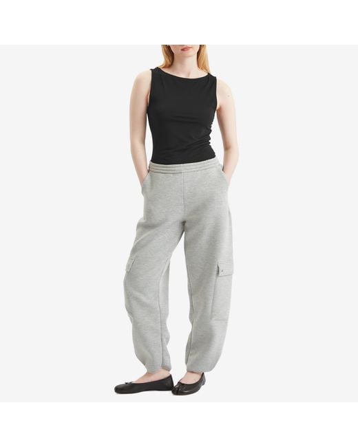Stel Gray Cuffed Cargo Sweatpants