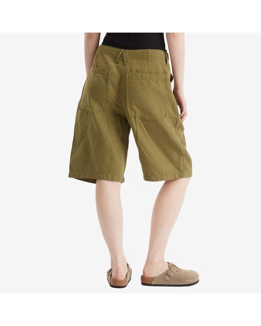 GOOD AMERICAN Green Lite Linen Bermuda Short