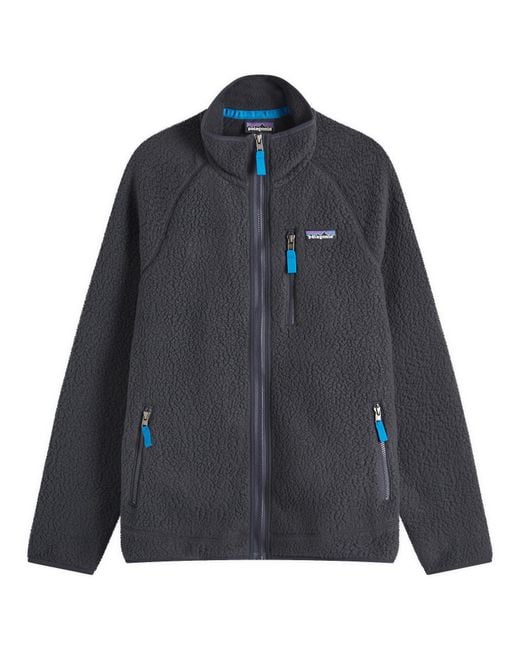 Patagonia Blue Retro Pile Fleece Jacket for men