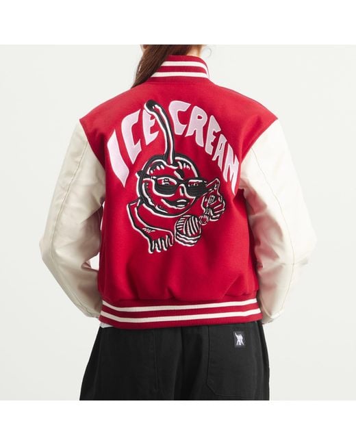 ICECREAM Red Cherry Varsity Jacket