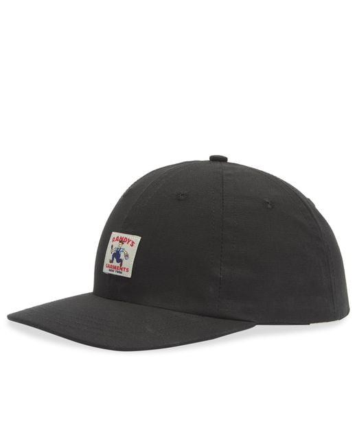 Randy's Garments Black Inc. 6 Panel Logo Snapback Cap for men