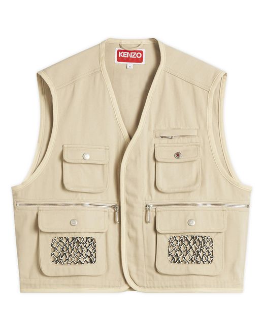 KENZO Natural Workwear Gilet for men