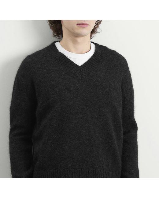 Second/Layer Black Second Layer Vexed V-Neck for men