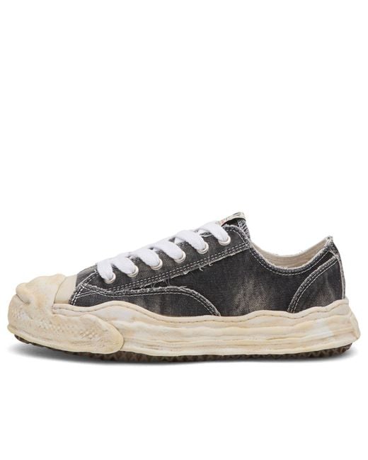 Maison Mihara Yasuhiro Black Hank Bleach Washed Low-Top for men