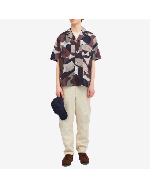 Norse Projects Purple Mads Relaxed Camo Short Sleeve Shirt for men