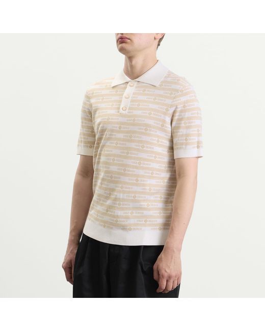 Casablanca Natural Wordmar Merino Wool Polo for men