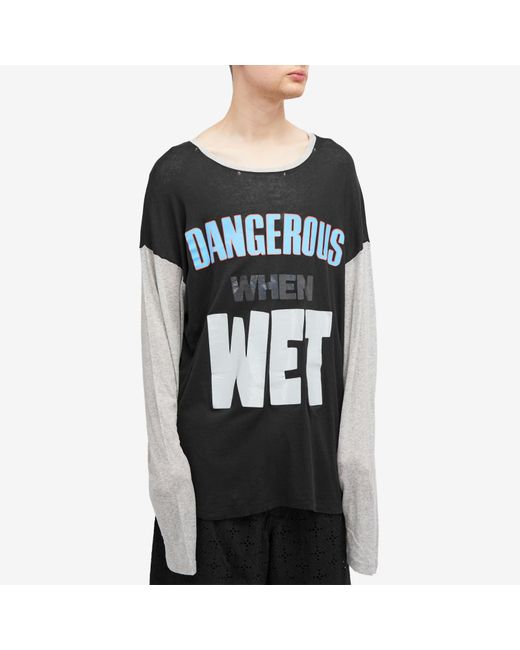 ERL Dangerous Long Sleeve T-Shirt in Black for Men | Lyst