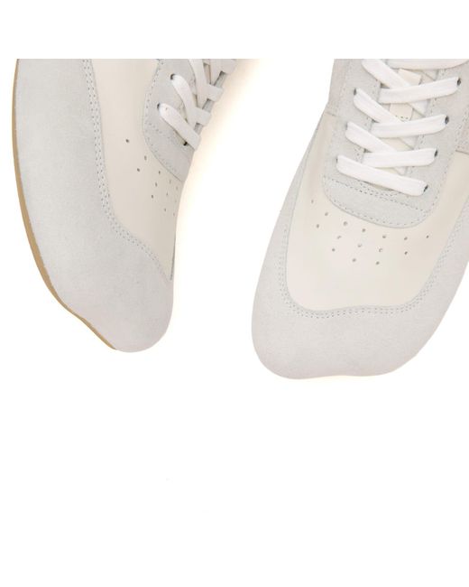 Maison Margiela White Mm6 Leather Ergomonic Sneaker for men