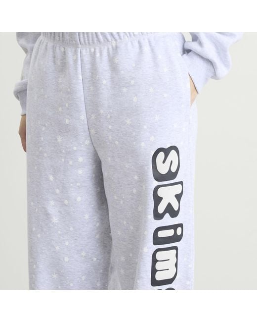 Skims White X Cpfm Cotton Fleece Straight Leg Pant