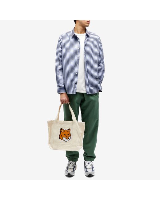 Maison Kitsuné White Fox Head Tote Bag for men