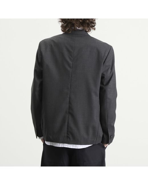 mfpen Black Wool Patch Pocket Blazer for men