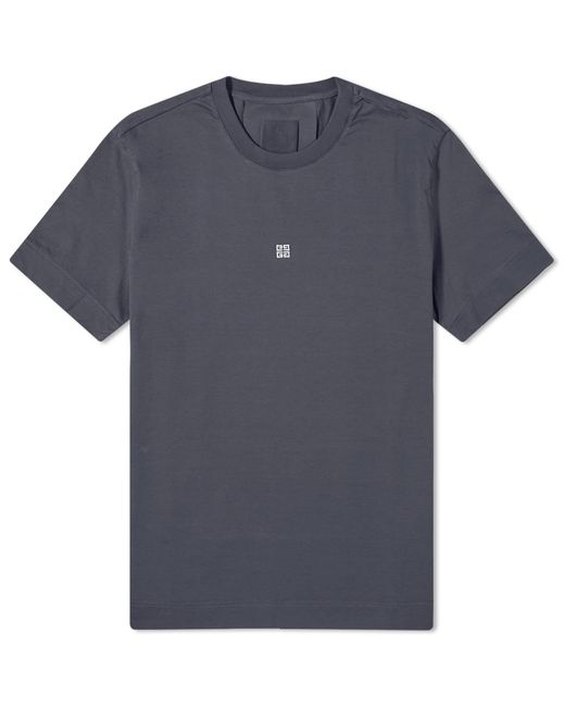 Givenchy Blue Contrast 4G Embroidery T-Shirt for men