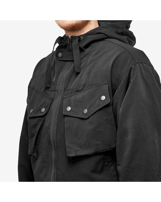 FRIZMWORKS Black Smock Hooded Parka Jacket for men