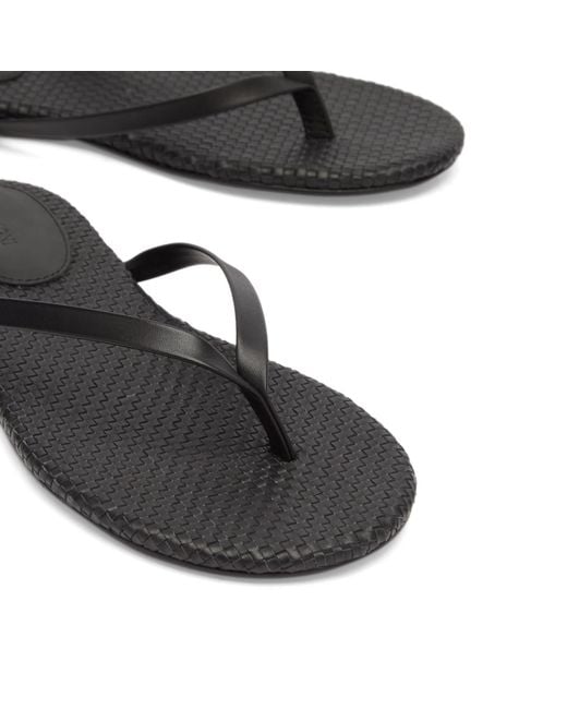 St. Agni Black Woven Flip Flop