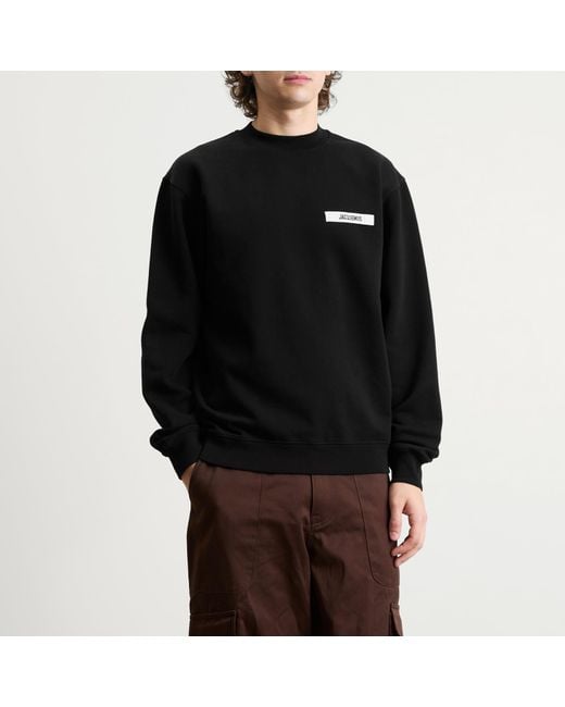 Jacquemus Black Sweatshirt With Logo for men