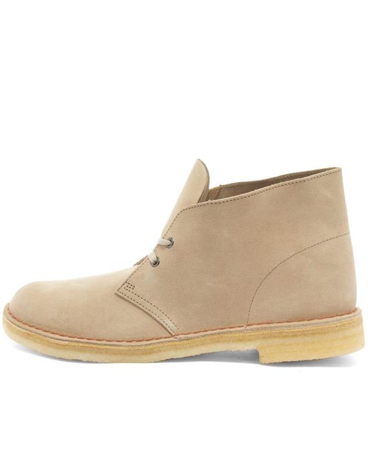 Clarks Desert Boot Sand Suede in Natural for Men - Save 64% | Lyst