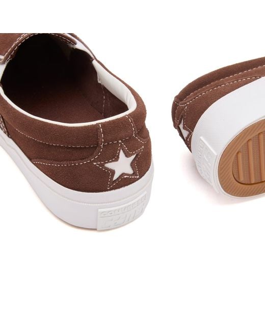 Converse Brown Cons One Star Cc Slip Pro Sneaker