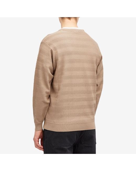 Dime Wave Cable Knit Jumper in Brown for Men | Lyst Canada