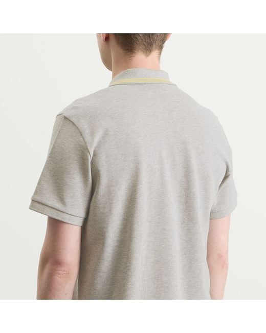AMI Gray Pique Adc Polo for men