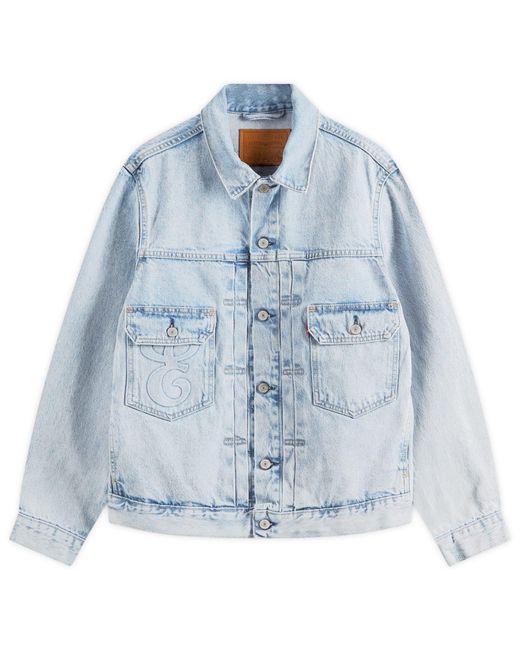 E by END. Blue Levis Type Ii Trucker Jacket