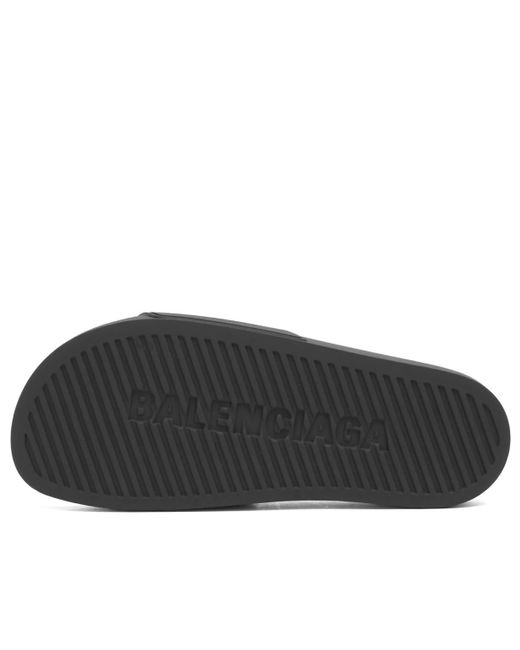 Balenciaga Black Pool Slide for men