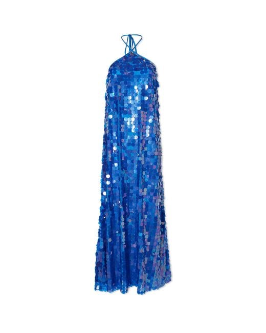 Saks Potts Blue Polly Sequin Dress