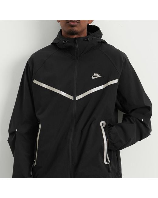 Nike Black Tech Woven Track Top for men