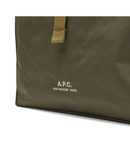 A.P.C. Green Cabas Archive Tote Bag for men