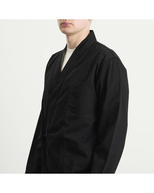 Universal Works Black Twill Kyoto Work Jacket for men