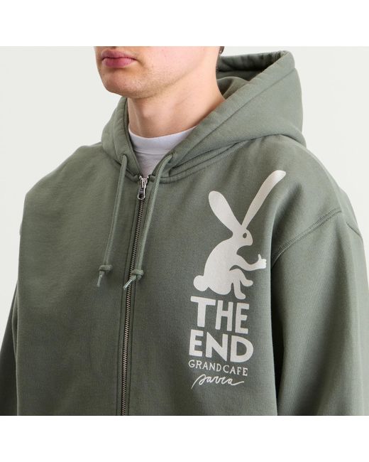 by Parra Green End The Bunny Zip Hoodie for men