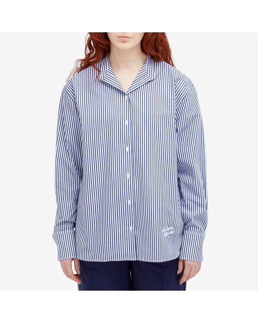 Maison Kitsuné Blue Oversize Shirt