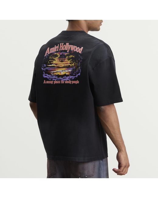 Amiri Black Sunny Place Skate T-Shirt for men