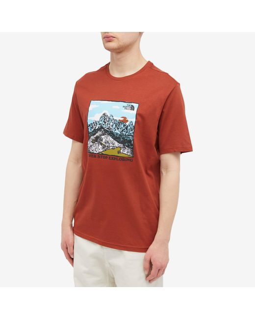 The North Face Red Graphic T-Shirt for men