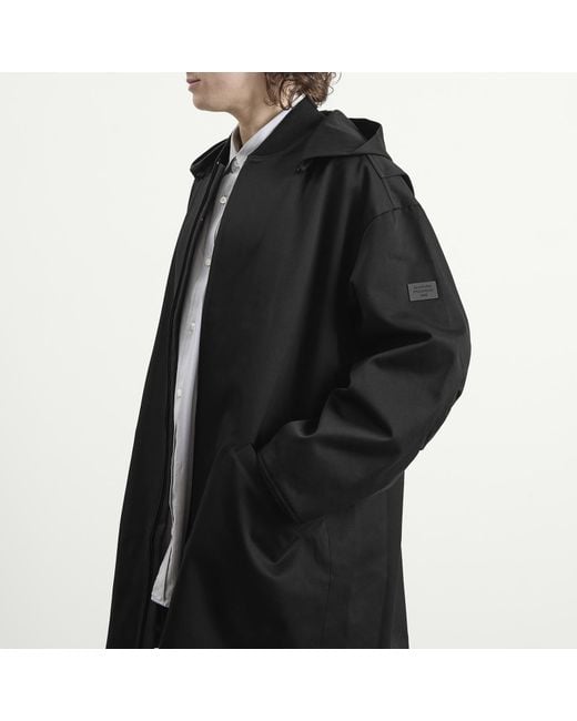 Acne Black Cotton Nylon Workwear Parka Jacket for men