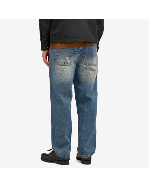 Dime Blue Classic Relaxed Denim Pants for men