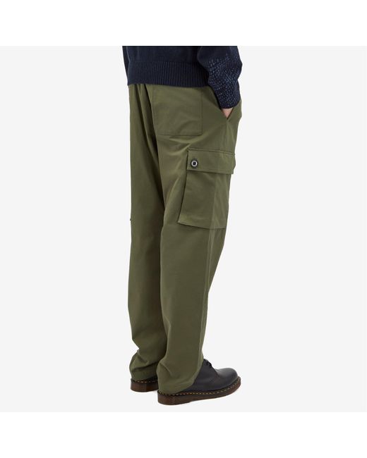 Paul Smith Green Elastic Waist Cargo Pants for men
