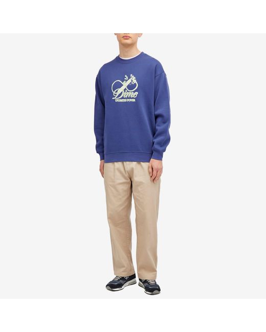 Dime Blue Cursive Power Sweatshirt for men