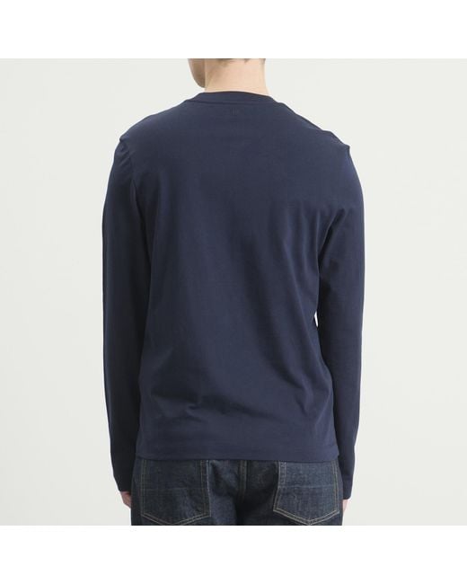 AMI Blue Ami De Coeur Long Sleeve T-Shirt for men