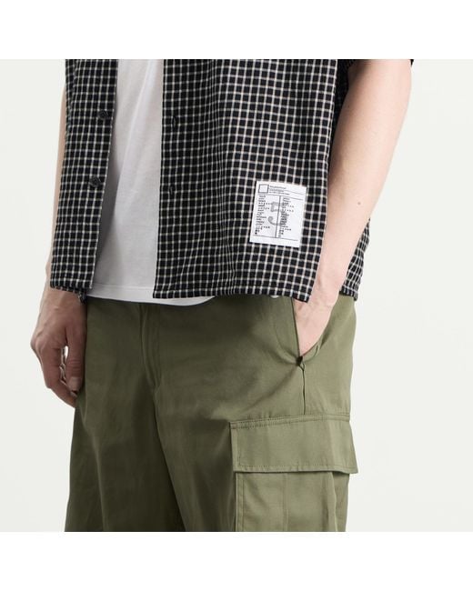 Neighborhood Black Bw Check Short Sleeve Shirt for men